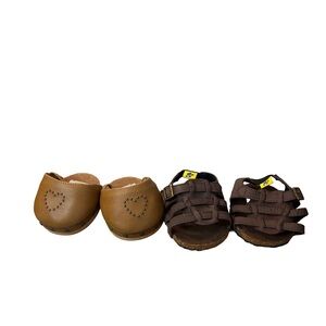 Build-A-Bear Brown and Tan Shoes Set